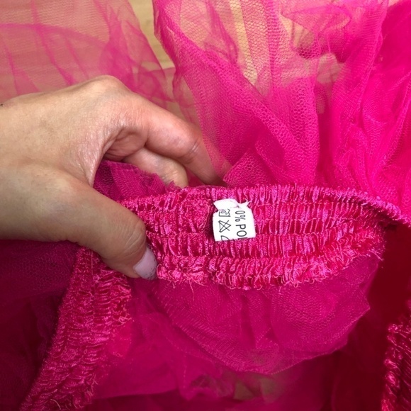 PINK 6 Layered Tulle Tutu Skirt for Women Girls Balletcore Barbie Halloween - Picture 3 of 6